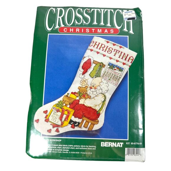 Bernat Santa's Workshop Christmas Crosstich Cross Stitch NEW in Package - Picture 1 of 4